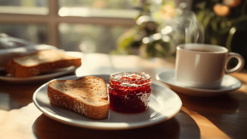 Comment bien déguster une biscotte avec de la confiture au petit-déjeuner